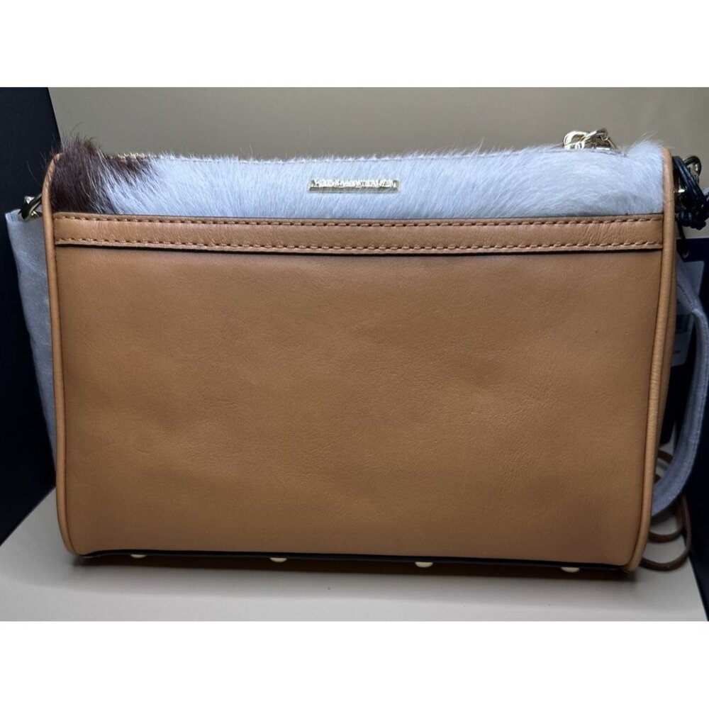 Rebecca Minkoff Haircalf/Sand Mini Mac Purse W/Leather & Gold Chain Strap - Picture 3 of 16